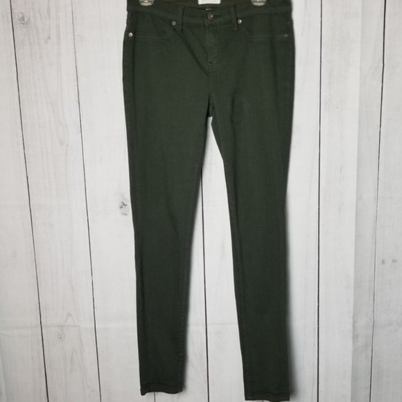 Lila Ryan Mid-rise Skinny Louise Jeans Olive NWT - Picture 2 of 4